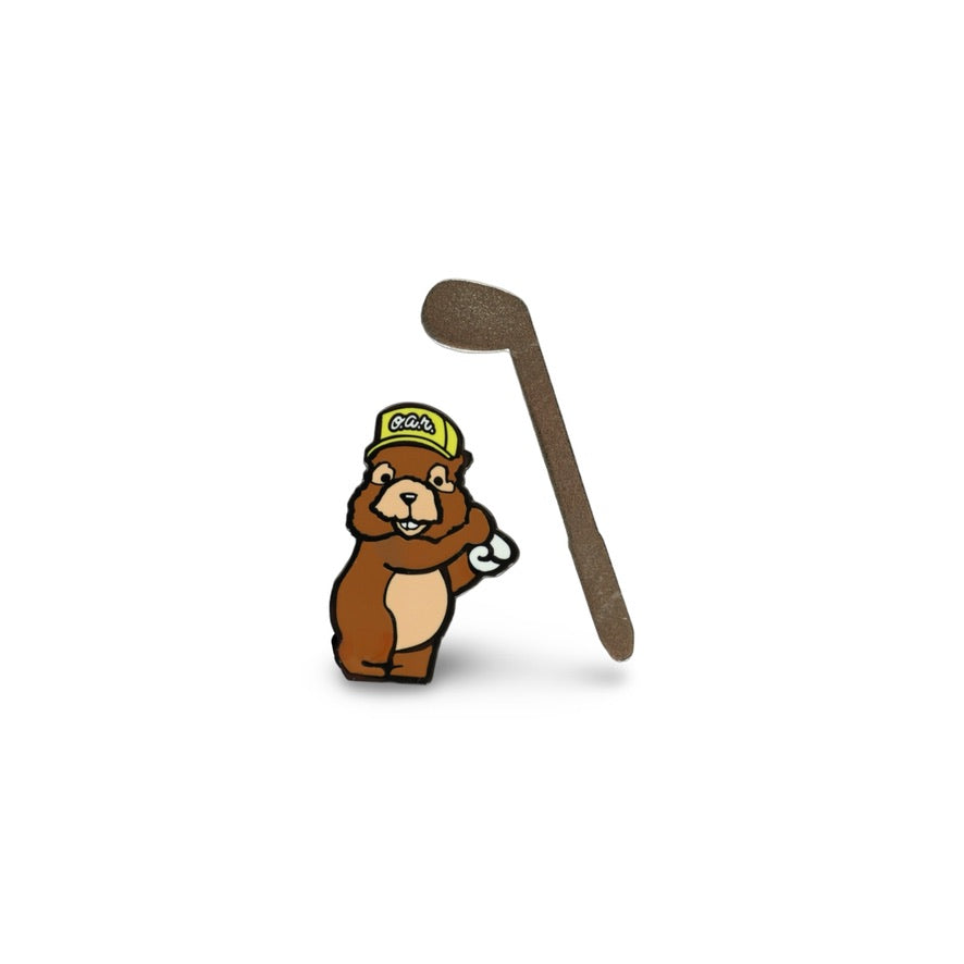 O.A.R. magnetic gopher golf ball marker with bronze club divot tool