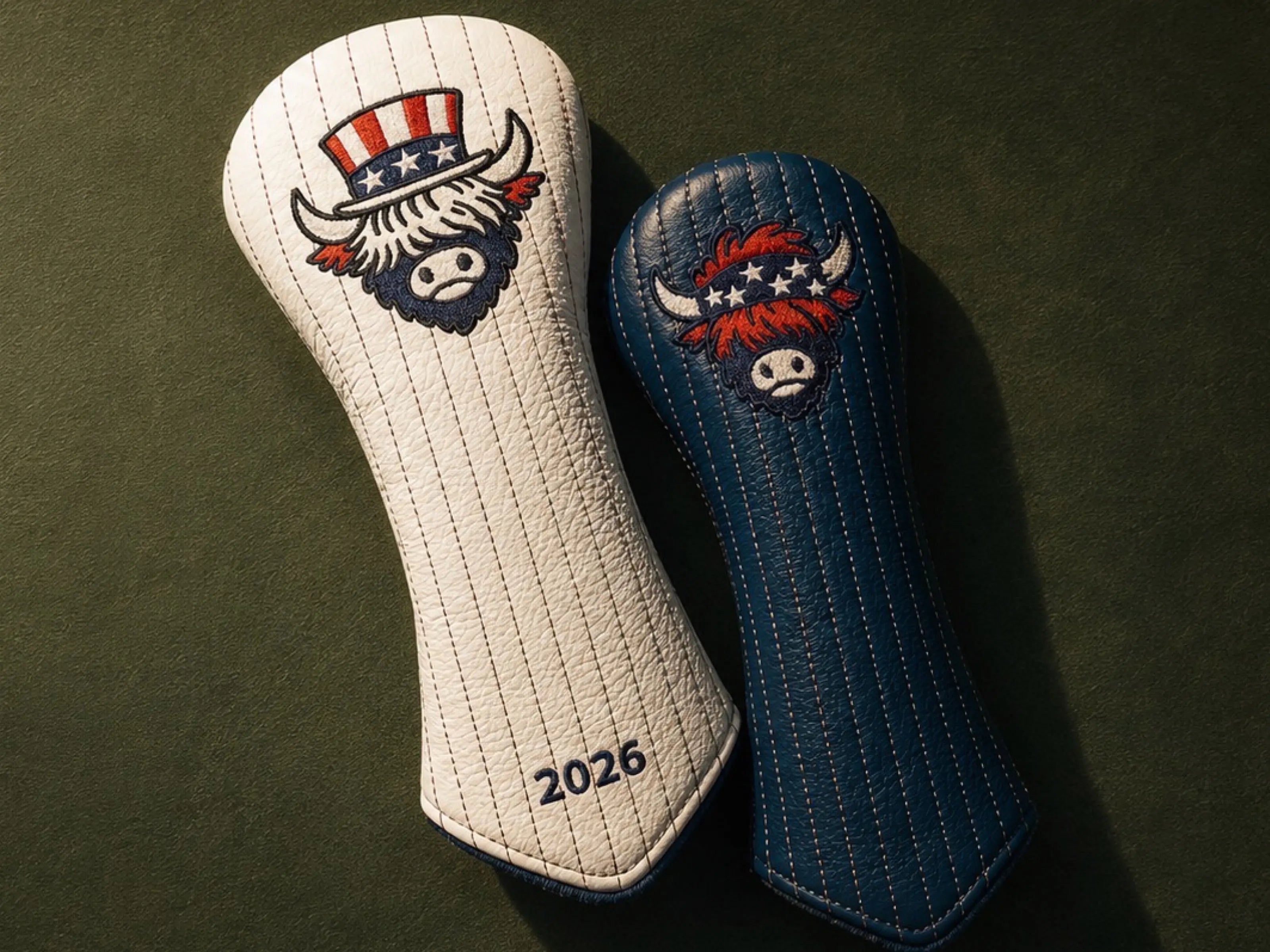 Caddy Collective Culture Founders Collection cream and navy patriotic golf headcovers