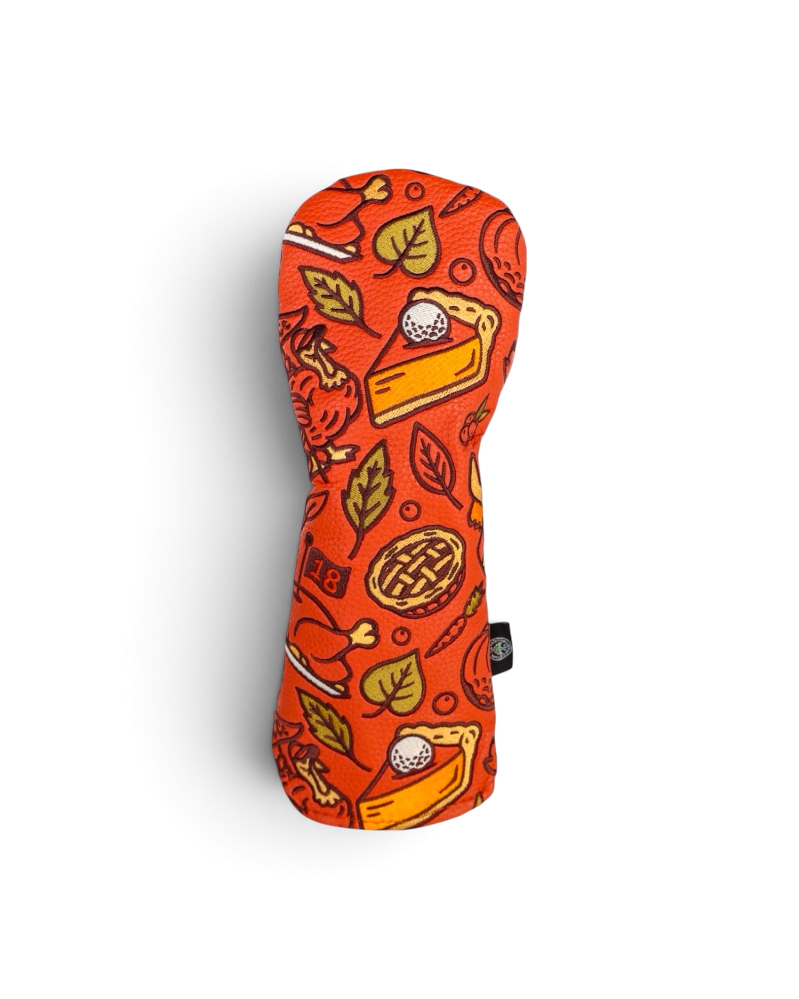 Autumn Feast hybrid headcover with harvest-inspired pattern and warm fall color palette by Caddy Collective Culture