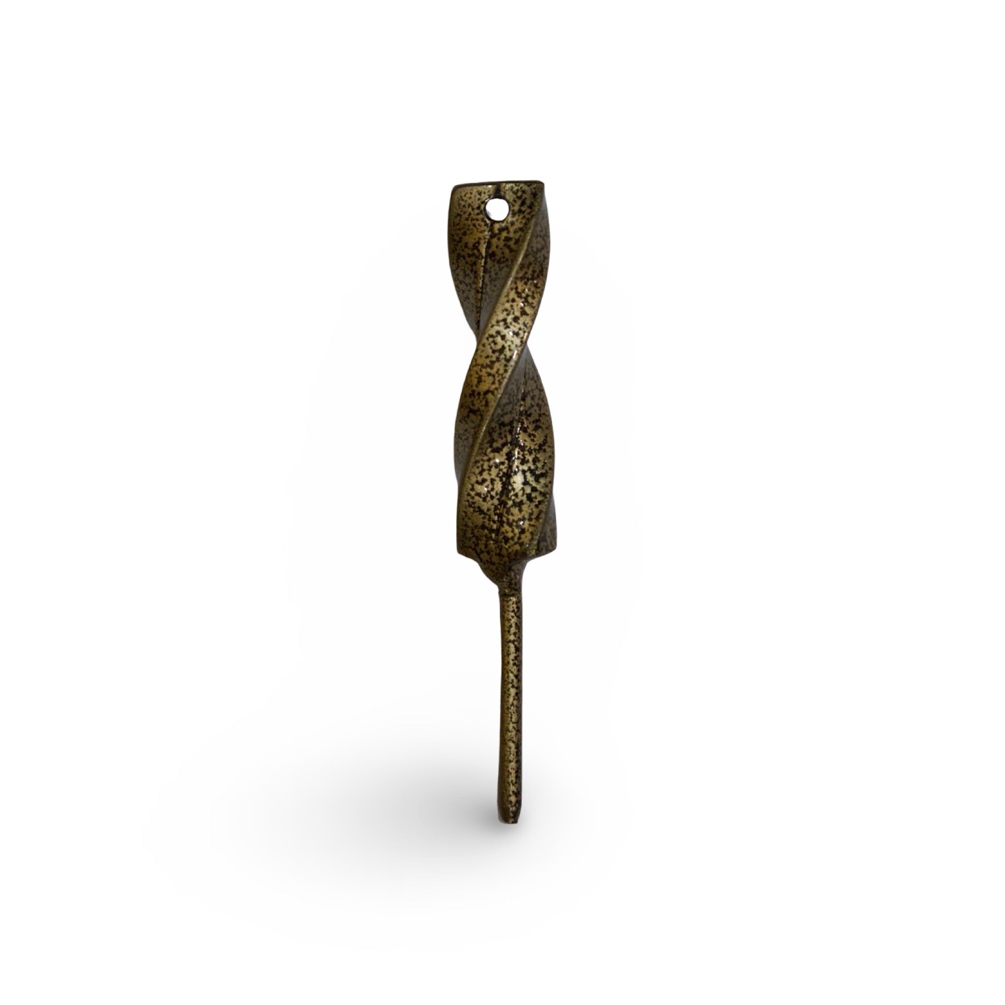 Twisted Bar golf divot tool featuring hand-forged spiral steel construction with gold finish.