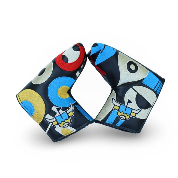 Both sides of blade golf putter headcover from Shape's Study collection 