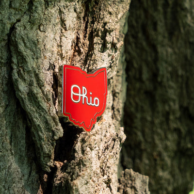 Ohio State Script O Ohio Shaped Ball Marker