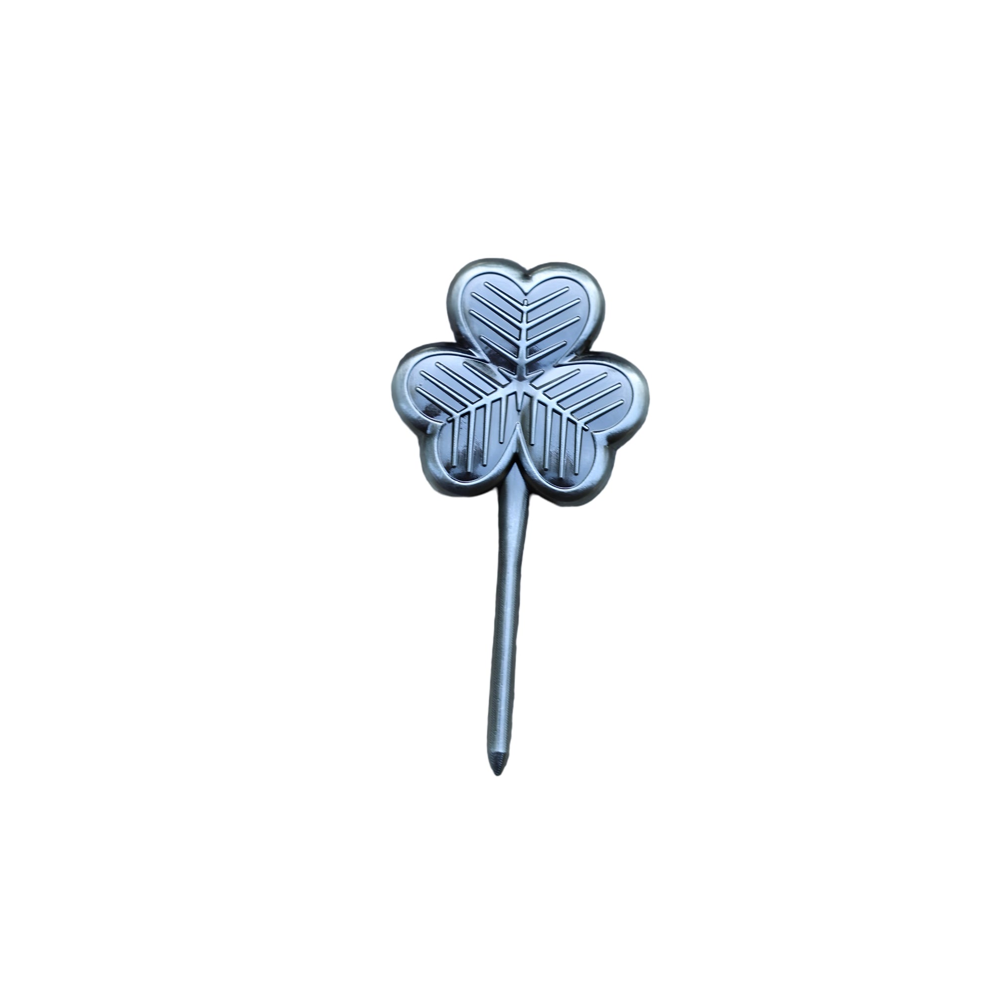 Caddy Collective Culture clover divot tool with polished finish on white background