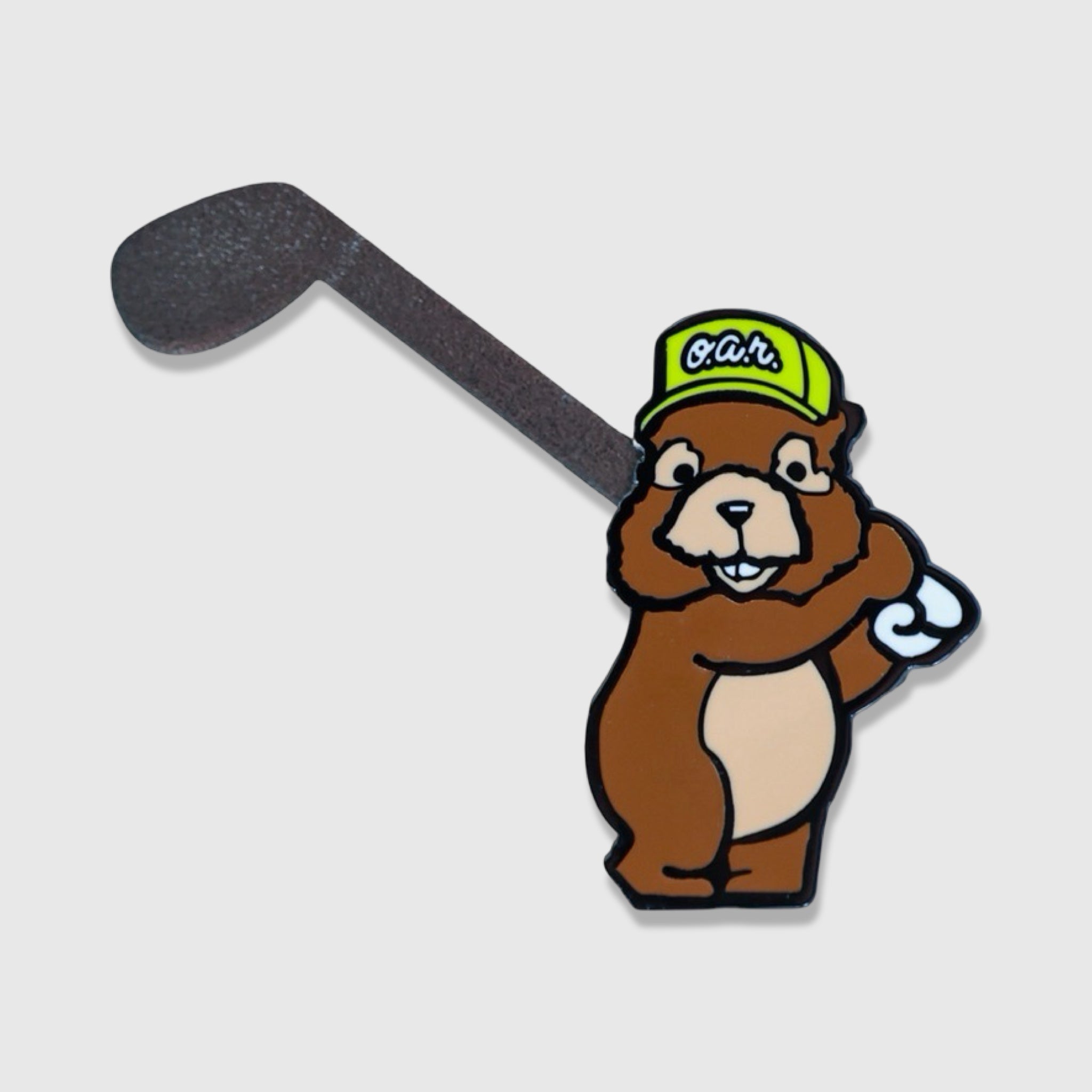 O.A.R. magnetic gopher golf ball marker with bronze club divot tool