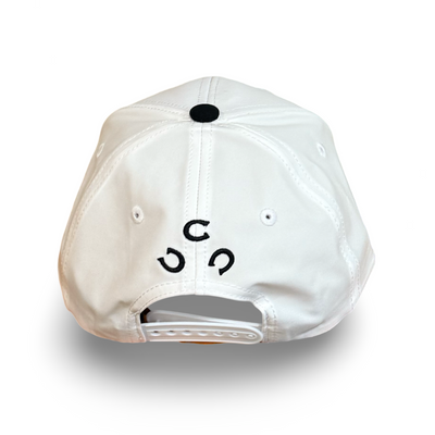 Caddy Collective two tone rope golf hat featuring Highlands Cattle Looper logo – back view
