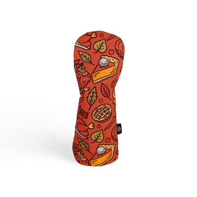 Autumn Feast hybrid headcover with harvest-inspired pattern and warm fall color palette by Caddy Collective Culture