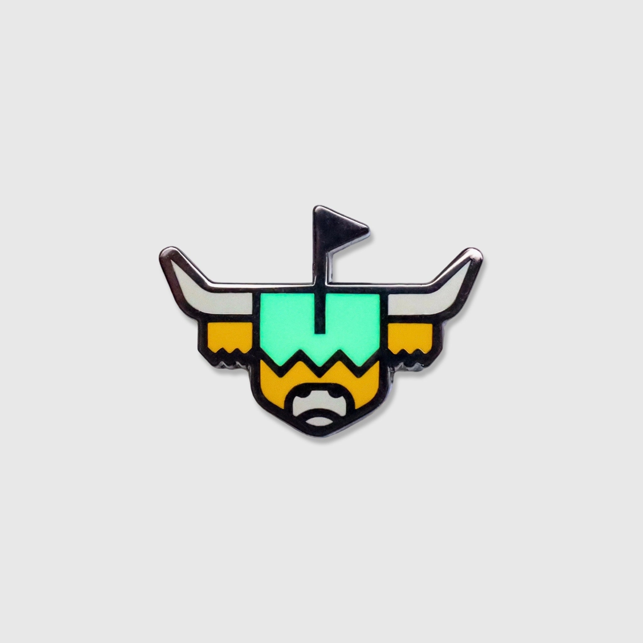 Caddy Collective Culture Looper ball marker featuring enamel metal design with flag detail and bold yellow, mint, and black colors.