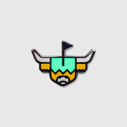 Caddy Collective Culture Looper ball marker featuring enamel metal design with flag detail and bold yellow, mint, and black colors.