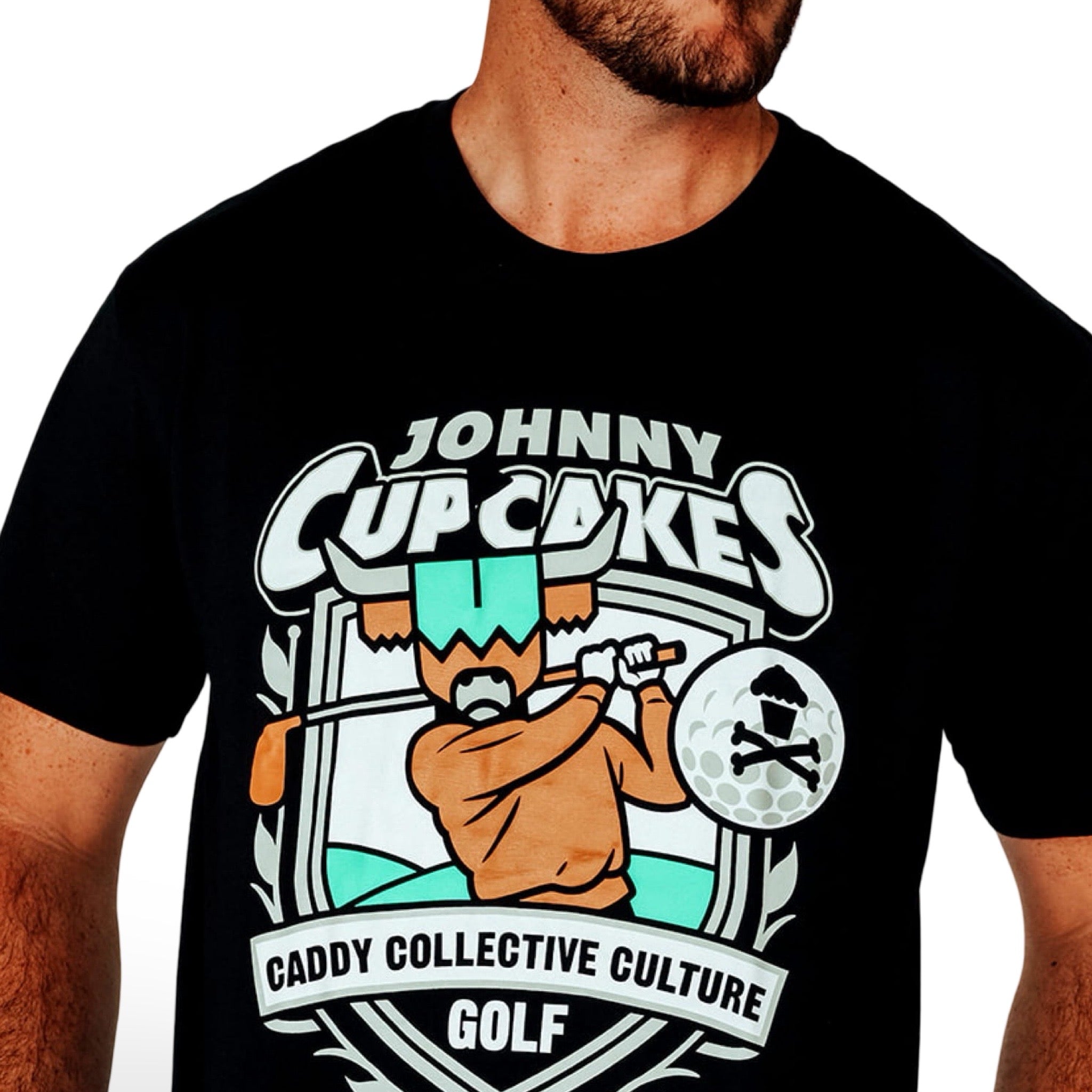 Collector’s Club Tee Boxed Edition featuring Johnny Cupcakes and Caddy Collective Culture golf graphic