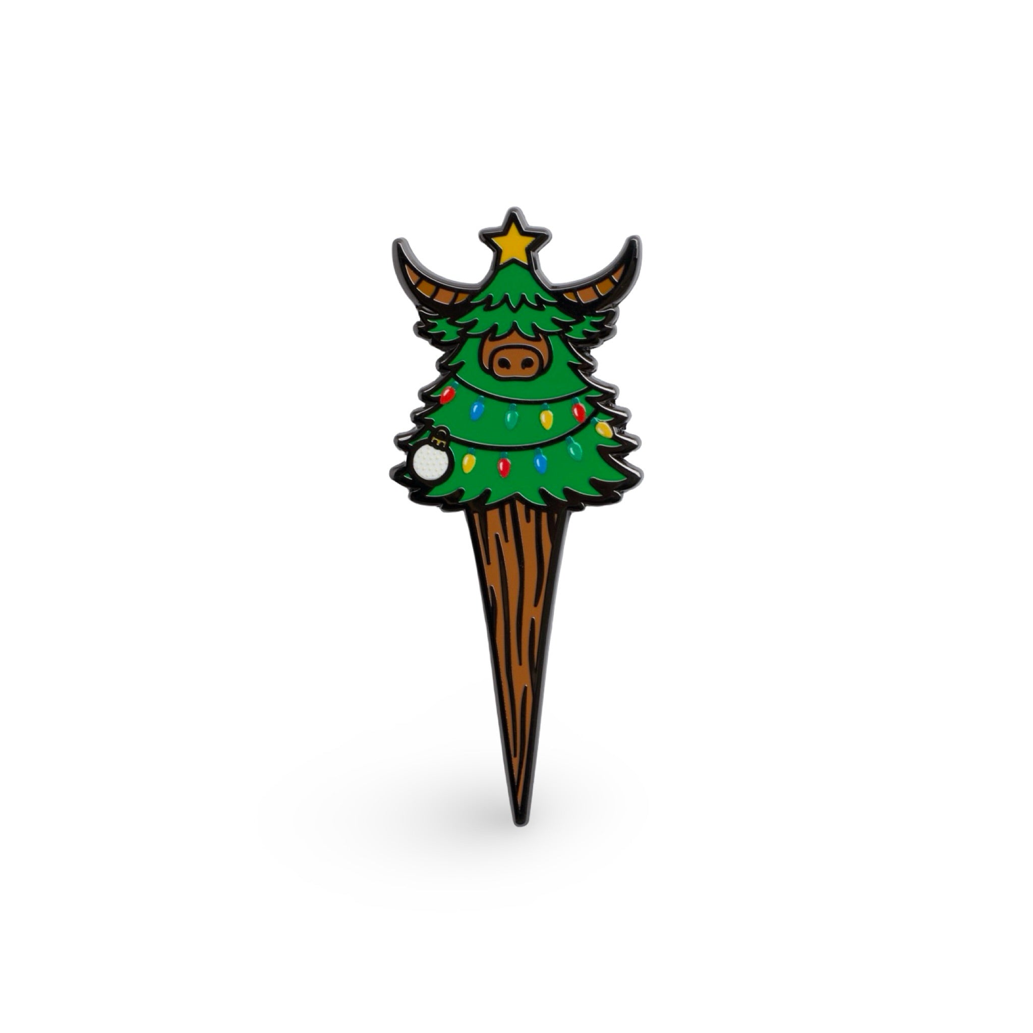 Evergreen Looper divot tool with festive Looper tree design and premium metal construction