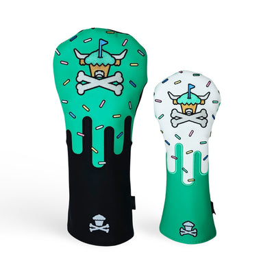 Johnny Cupcakes The Double Dip combo featuring driver and fairway headcovers by Caddy Collective Culture