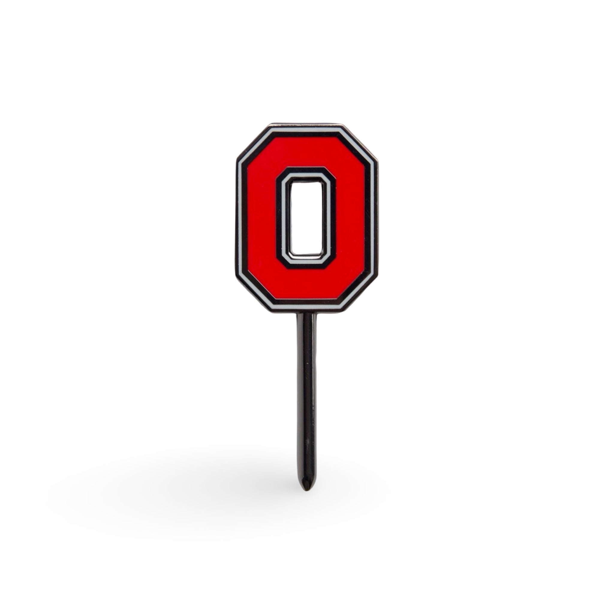 THE Block O Divot Tool featuring Ohio State red Block O logo on clean white background by Caddy Collective Culture