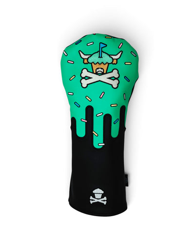 Johnny Cupcakes x Caddy Collective Frosted Fairways golf driver headcover in green and black