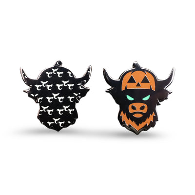 Looper After Dark ball marker showing front and back pumpkin Looper and CCC logo pattern