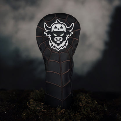 Looper After Dark driver headcover glowing pumpkin Looper detail in dark setting