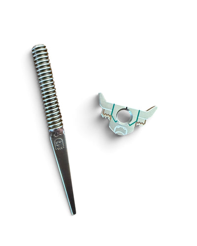 Looper Threaded Ball Marker and compatible Looper Threaded Divot Tool on a clean white background.