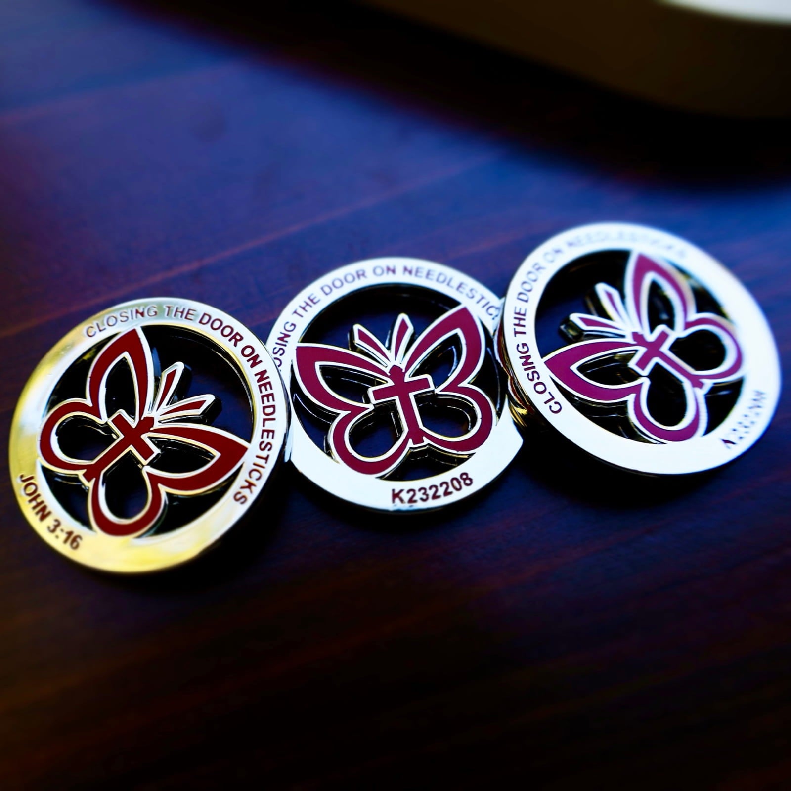Monarch Blood Collection custom butterfly golf ball marker collaboration.

