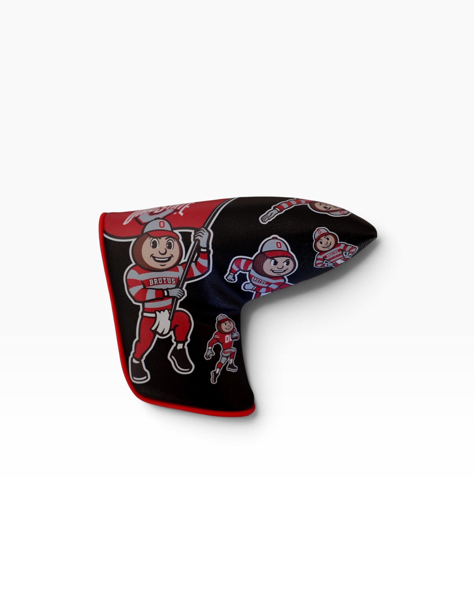 Officially licensed Ohio State Block O golf ball marker in scarlet, black and silver
